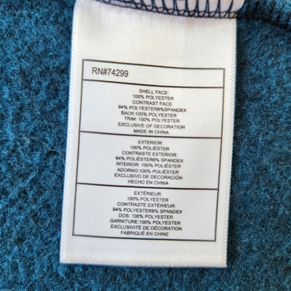 Canada Weather Gear Jacket Cozy Hooded Sweater Fleece Zip Up Blue Black Small - Picture 13 of 16